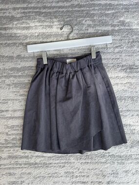 Aritzia Wilfred Free XS Gray Velvet Skirt XS